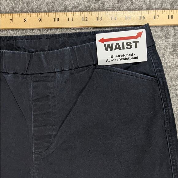 Lands' End Ankle Jeans Women Size 12 Inseam 24.5" Mid-Rise Black Pull On - Picture 9 of 11